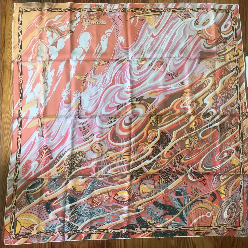 Hermes De La Mer Au Ciel 90cm Scarf